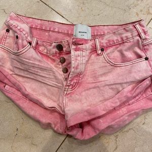 One Teaspoon pink jean shorts 31